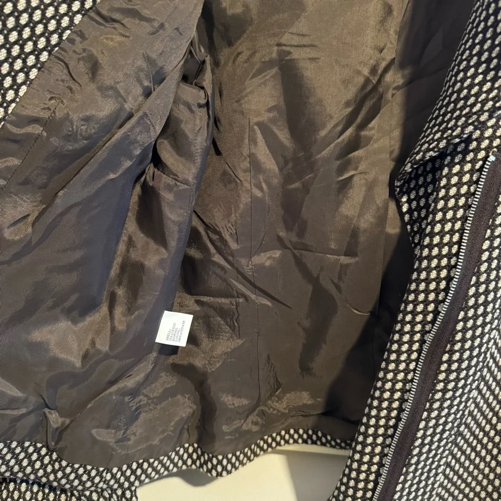 Insight brown tweed moto jacket blazer. Size: 6 - Picture 6 of 10